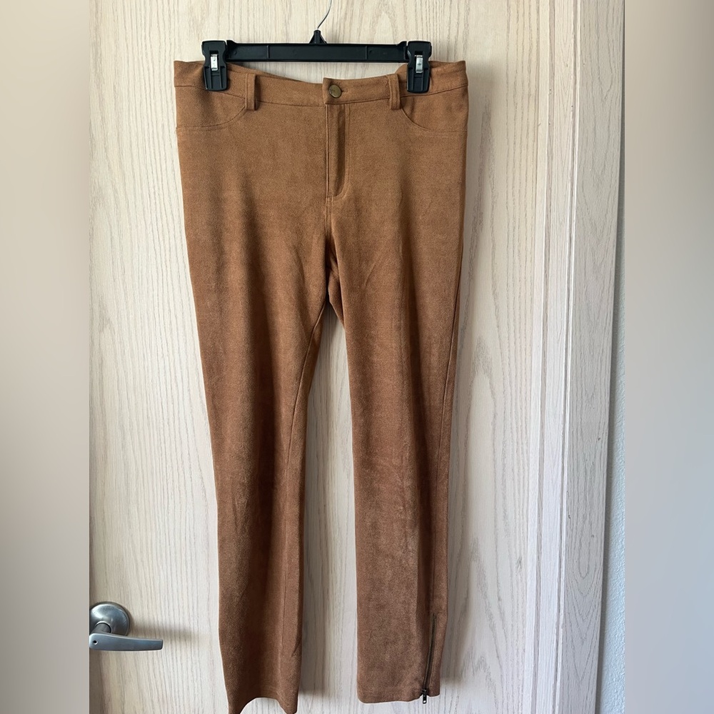 Forever 21 Brown Suede Zippered Pants